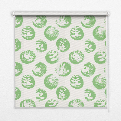 Store enrouleur Plantes reflétées sur des cercles verts