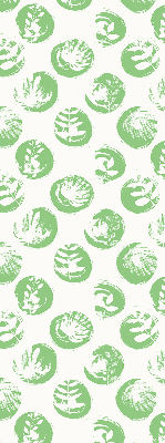 Store enrouleur Plantes reflétées sur des cercles verts