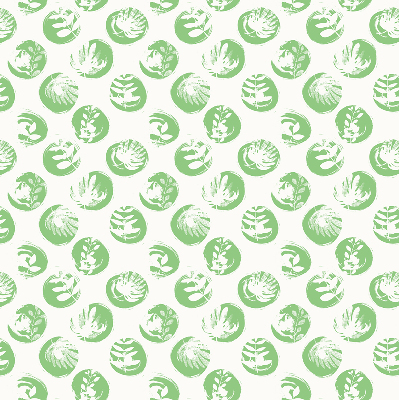 Store enrouleur Plantes reflétées sur des cercles verts