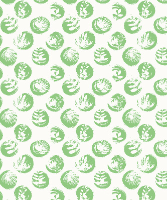 Store enrouleur Plantes reflétées sur des cercles verts