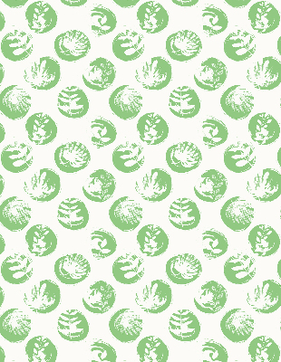 Store enrouleur Plantes reflétées sur des cercles verts