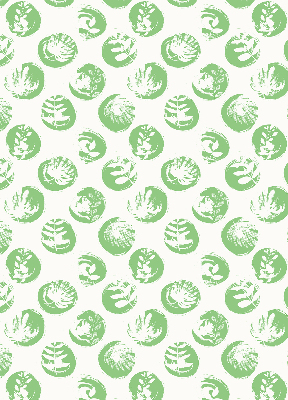 Store enrouleur Plantes reflétées sur des cercles verts