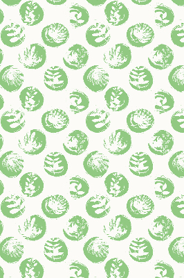 Store enrouleur Plantes reflétées sur des cercles verts