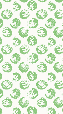 Store enrouleur Plantes reflétées sur des cercles verts