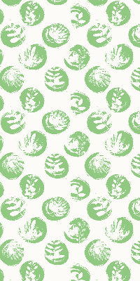 Store enrouleur Plantes reflétées sur des cercles verts