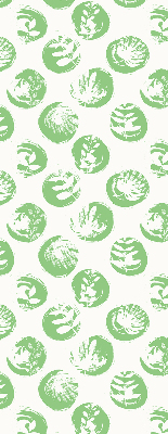 Store enrouleur Plantes reflétées sur des cercles verts