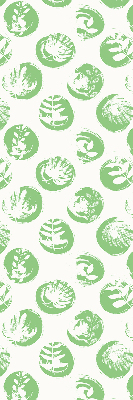 Store enrouleur Plantes reflétées sur des cercles verts