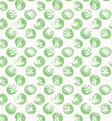 Store enrouleur Plantes reflétées sur des cercles verts