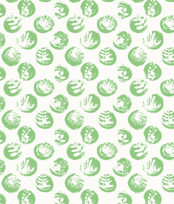 Store enrouleur Plantes reflétées sur des cercles verts