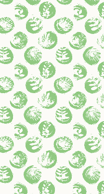 Store enrouleur Plantes reflétées sur des cercles verts