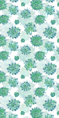 Store enrouleur Fleurs vertes