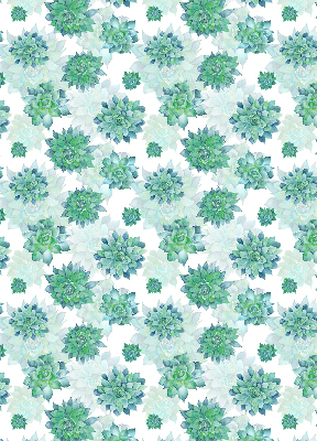 Store enrouleur Fleurs vertes