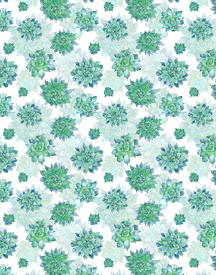 Store enrouleur Fleurs vertes