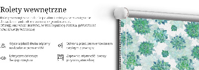 Store enrouleur Fleurs vertes