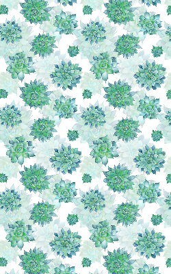 Store enrouleur Fleurs vertes