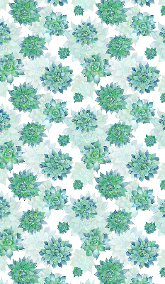 Store enrouleur Fleurs vertes