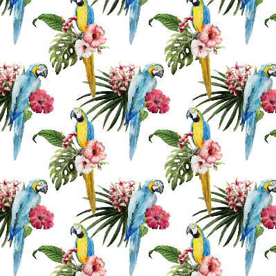 Store intérieur Perroquet sur des fleurs