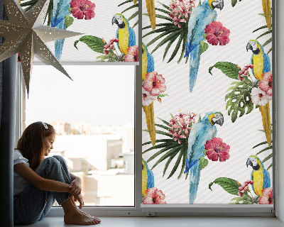 Store intérieur Perroquet sur des fleurs