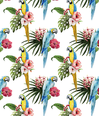 Store intérieur Perroquet sur des fleurs