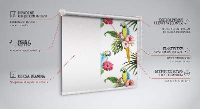 Store intérieur Perroquet sur des fleurs