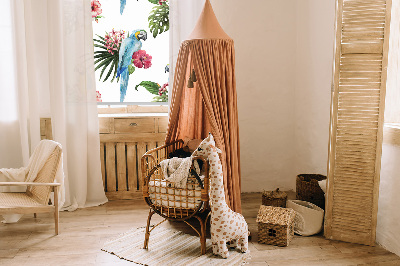 Store intérieur Perroquet sur des fleurs
