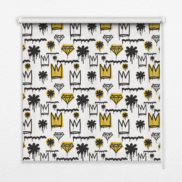 Store enrouleur Fleurs dessinées