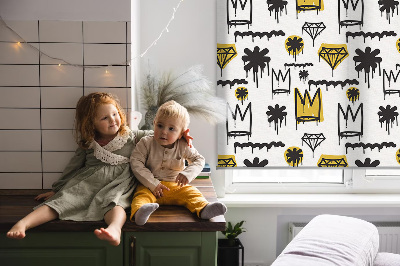 Store enrouleur Fleurs dessinées