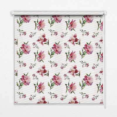 Store enrouleur Fleur rose