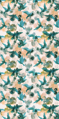 Store enrouleur Oiseaux et taches colorées