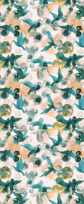 Store enrouleur Oiseaux et taches colorées