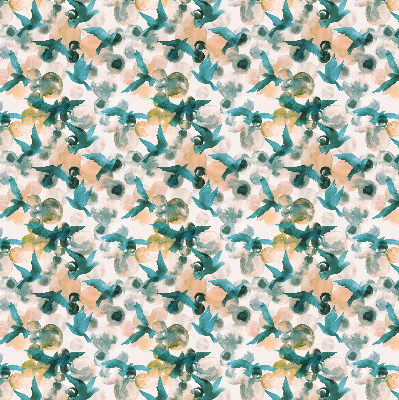 Store enrouleur Oiseaux et taches colorées