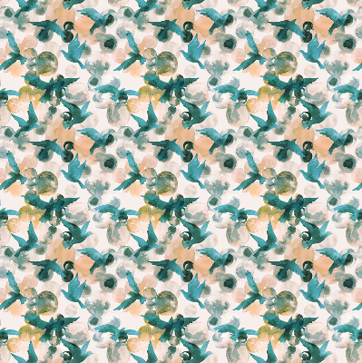 Store enrouleur Oiseaux et taches colorées