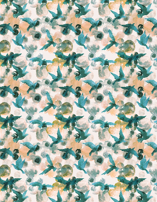 Store enrouleur Oiseaux et taches colorées