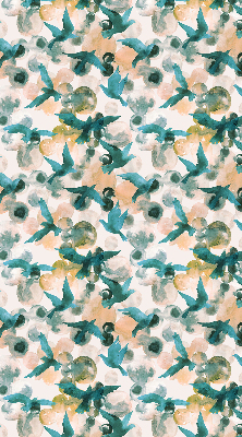 Store enrouleur Oiseaux et taches colorées