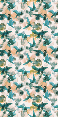 Store enrouleur Oiseaux et taches colorées