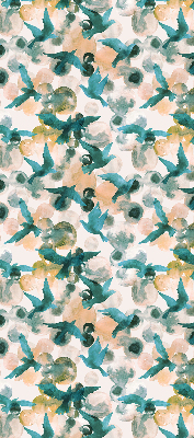 Store enrouleur Oiseaux et taches colorées