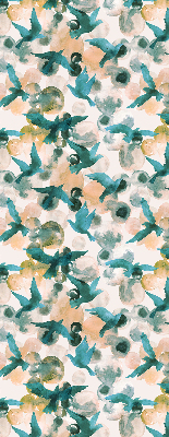 Store enrouleur Oiseaux et taches colorées