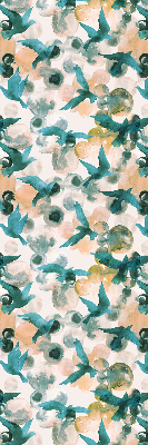 Store enrouleur Oiseaux et taches colorées