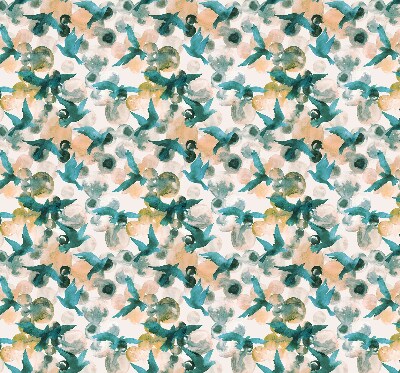 Store enrouleur Oiseaux et taches colorées