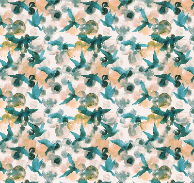 Store enrouleur Oiseaux et taches colorées