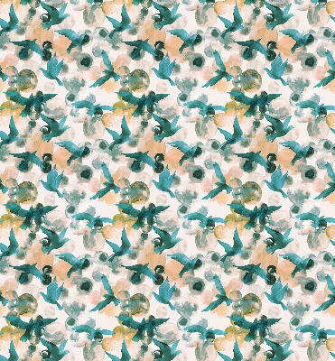 Store enrouleur Oiseaux et taches colorées