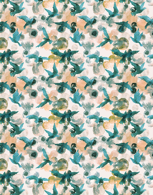 Store enrouleur Oiseaux et taches colorées