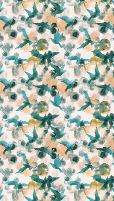 Store enrouleur Oiseaux et taches colorées