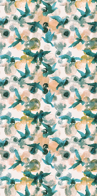 Store enrouleur Oiseaux et taches colorées