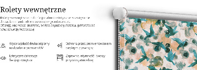 Store enrouleur Oiseaux et taches colorées