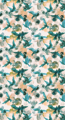 Store enrouleur Oiseaux et taches colorées