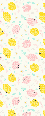Store enrouleur Citrons roses et jaunes