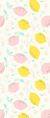 Store enrouleur Citrons roses et jaunes