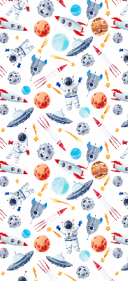 Store enrouleur Fusées, cosmonautes, planètes et ovni