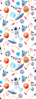 Store enrouleur Fusées, cosmonautes, planètes et ovni